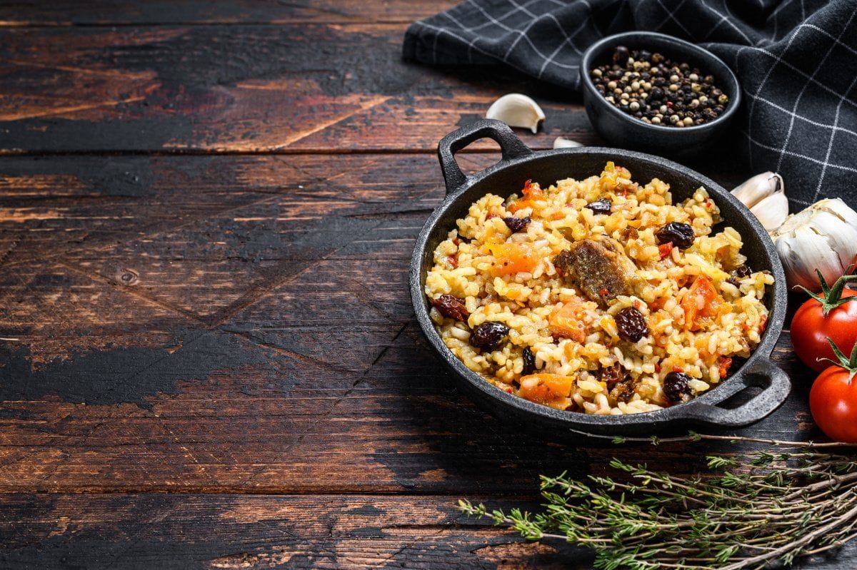 Plov, riz pilaf d'Asie centrale