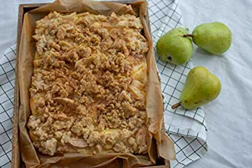 Tarte sablée façon crumble aux poires