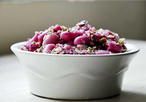 Cuisine alcaline : salade de haricots roses