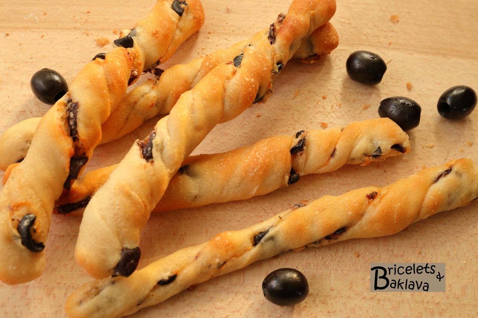 Flûtes de pain aux olives