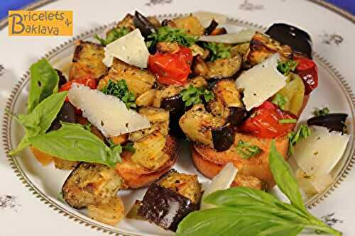 Croûtes dorées aux aubergines