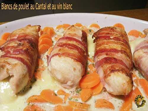 Blanc de poulet au Cantal et vin blanc