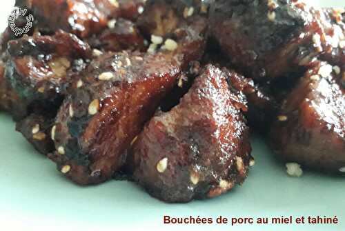 Bouchées de porc au miel et tahiné