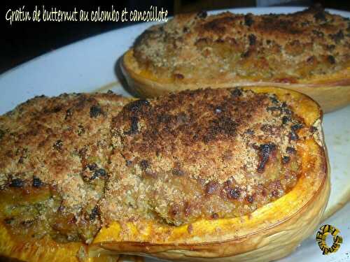 Butternut gratinée au colombo et cancoillotte