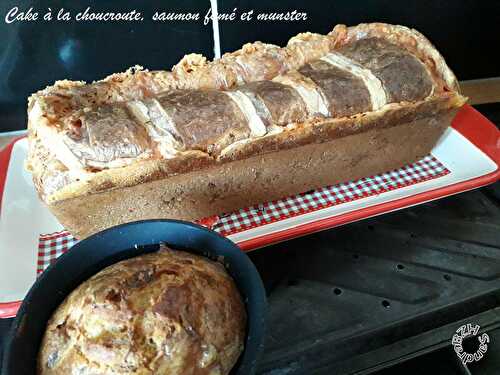 Cake à la choucroute, saumon fumé et Munster