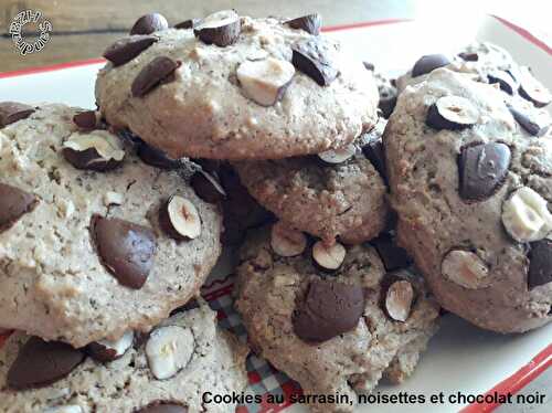 Cookies au sarrasin, noisettes et chocolat noir