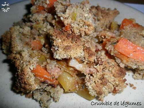 Crumble de légumes aux lardons