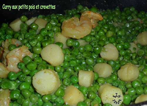 Curry aux petits pois, crevettes et Saint-Jacques