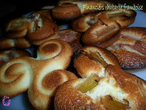 Financiers rhubarbe framboise