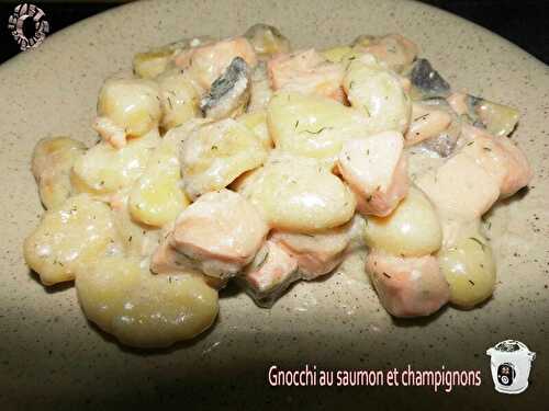 Gnocchi au saumon et champignons (Cookeo)
