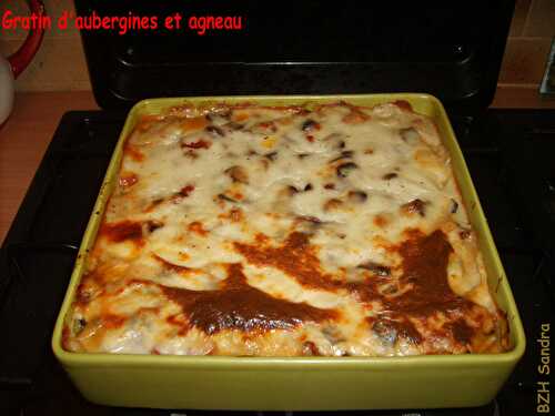 Gratin d'aubergines et agneau, façon moussaka