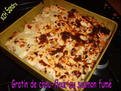 Gratin de chou-fleur au saumon fumé