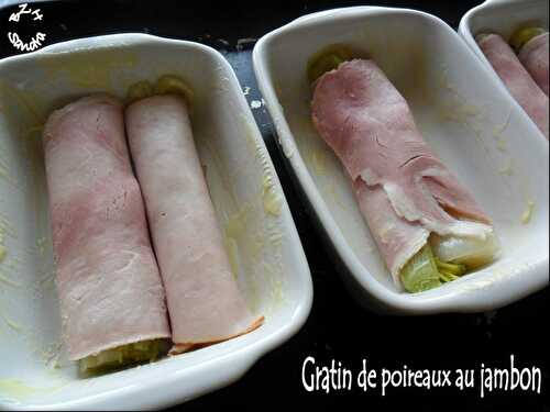 Gratin de poireaux au jambon