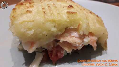 Gratin de poisson aux légumes (C. Lignac)