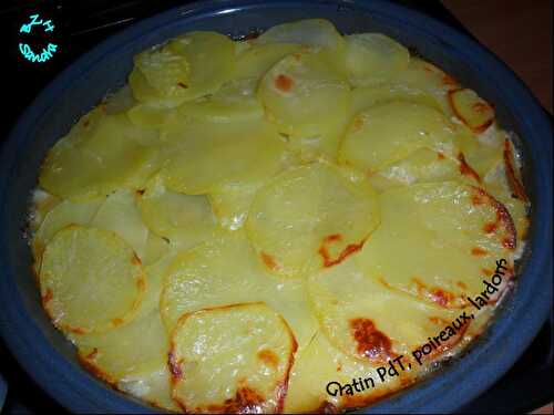 Gratin de pommes de terre, poireaux et chèvre