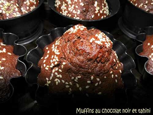 Muffins au chocolat noir et tahini