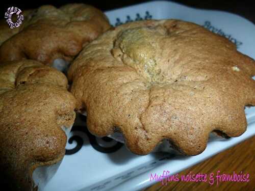 Muffins framboises noisettes