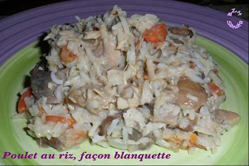 Poulet au riz, façon blanquette