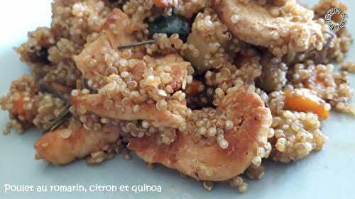 Poulet au romarin, citron et quinoa