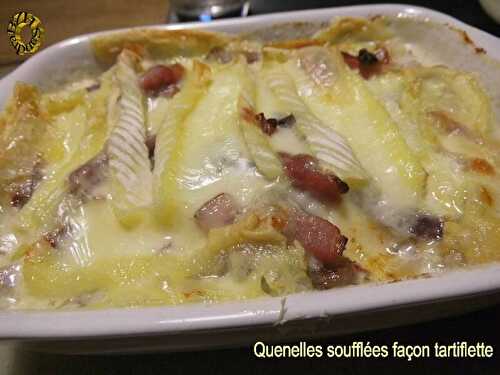 Quenelles soufflées, façon tartiflette