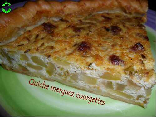 Quiche merguez, cumin et courgettes