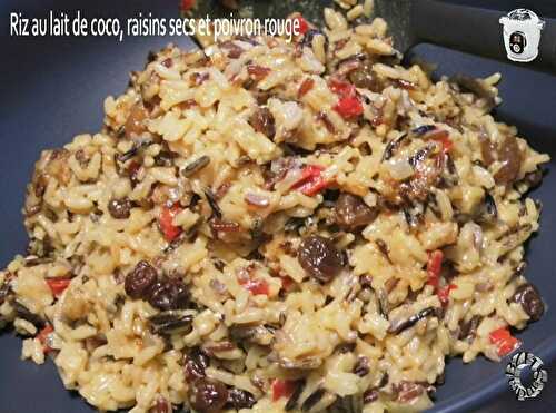 Riz au lait de coco, raisins secs et poivrons (Cookeo)