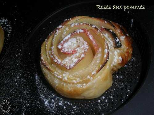 Roses en pommes feuilletées