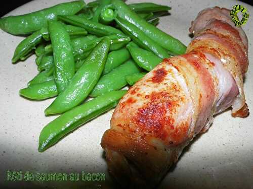 Rôti de saumon au bacon