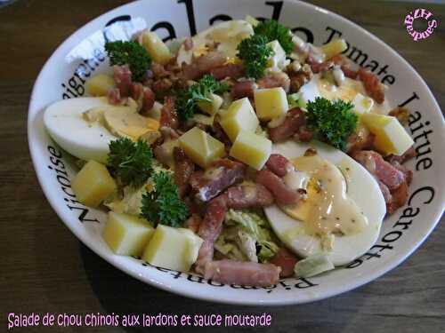 Salade de chou chinois aux lardons et sauce moutarde