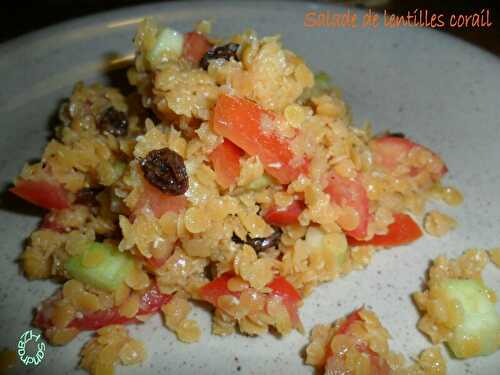 Salade de lentilles corail