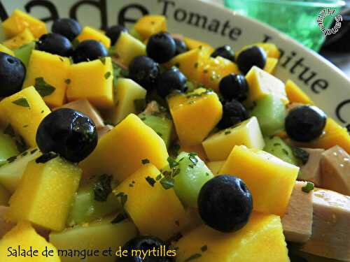 Salade de mangue et de myrtilles