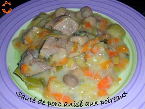 Sauté de porc anisé aux poireaux