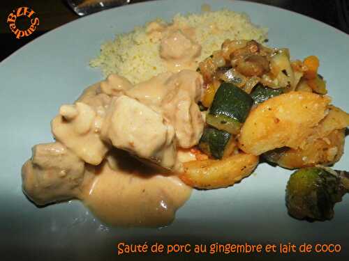 Sauté de porc au gingembre et lait de coco (Cookeo)