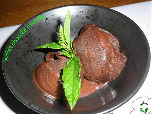 Sorbet chocolat-menthe