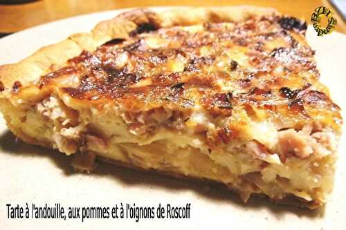 Tarte à l'andouille, pommes et à l'oignon de Roscoff