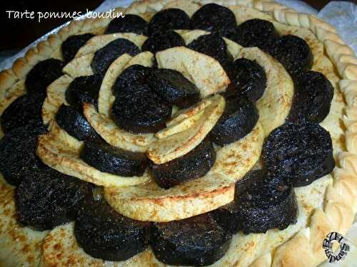 Tarte aux pommes et boudin noir et sa compotée d'oignons, version TMX