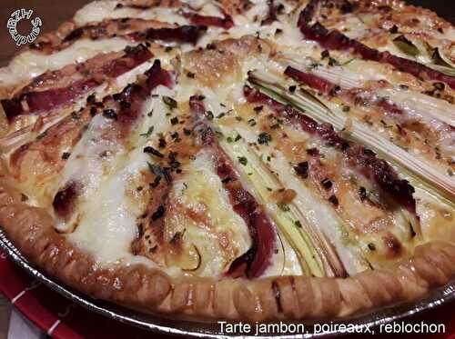 Tarte jambon, poireau et reblochon