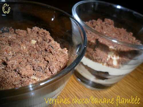 Verrine choco / banane flambée