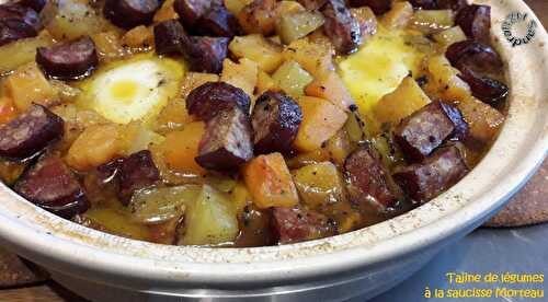 Tajine de légumes, à la saucisse de Morteau