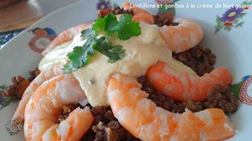 Lentillons et gambas, à la crème de Kari Gosse