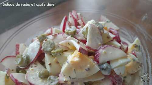 Salade de radis roses et œufs durs