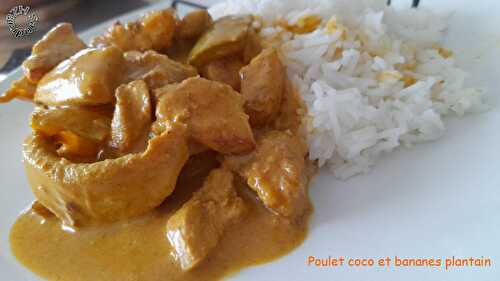 Poulet coco et bananes plantain