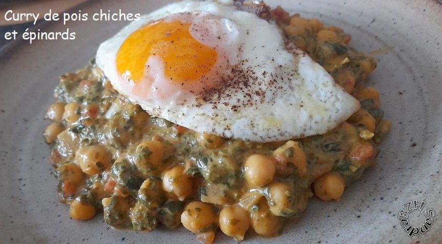 Curry de pois chiches et épinards