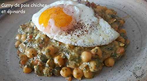 Curry de pois chiches et épinards