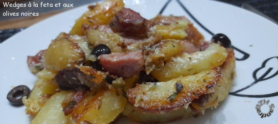 Wedges à la fêta et olives noires