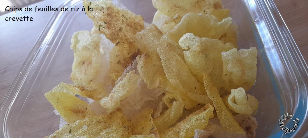 Chips de feuilles de riz, à la crevette