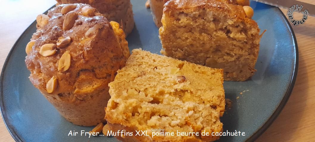 Air Fryer... Muffins XXL Pomme / Beurre de cacahuète