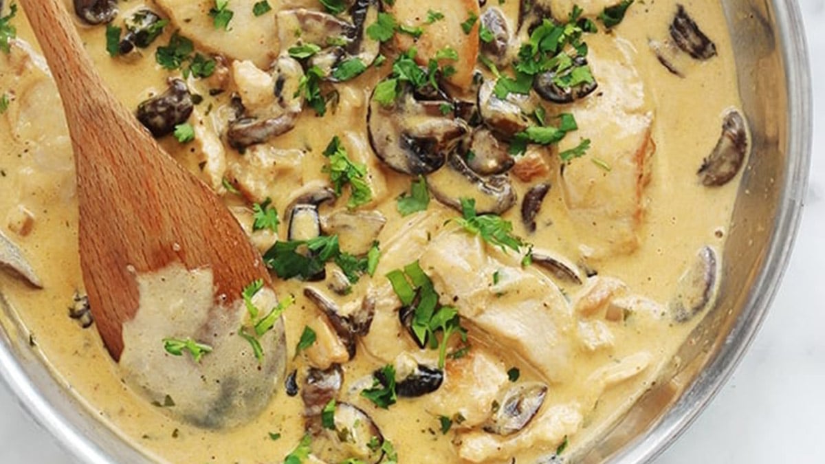 Recette filet de poulet aux champignons !