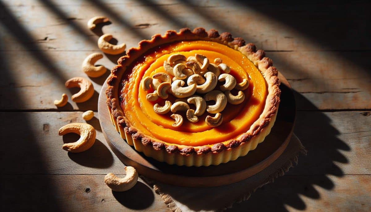 Tarte à la courge butternut et aux noix de cajou