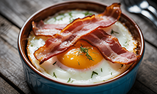 Oeufs cocotte au bacon Cookeo